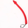 Sparkly red devil tail costume accessory with sequins and adjustable elastic strap - Red Sequin Devil Tail (Long)