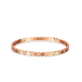 Bracciale rigido in oro rosa con design geometrico a nido d'ape e cristalli incastonati - Oro rosa