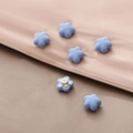 Light blue star-shaped duvet clips with soft knit fabric and secure locking mechanism - 6 Pcs Set / Plum Blossom Light Blue (Without Needle)