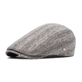 Boina clásica gris de punto con insignia metálica y forro de vellón cálido - Gris claro / Ajustable