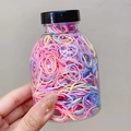 Elastici per capelli colorati in bottiglia per acconciature da ragazza e accessori - 1000 Pezzi/Barattolo / 6# Multicolore