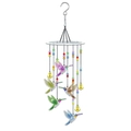 DIY hummingbird diamond painting wind chime with colorful suncatcher beads and gold bells - FL128 / 5 Colorful Hummingbirds Set