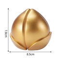 Golden peach cake decoration for birthday celebrations, 7.8cm height and 8.5cm width - Large Gold Longevity Peach