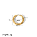 Detailliertes Diagramm mit Maßen und Gewicht der 18k vergoldeten Creolen-Ohrringe - 18.9mm Rohrstärke 2.4mm Goldener Reif (TE6018-25-20)