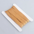 Ruban de velours double face de 1cm marron caramel sur carte blanche pour bricolage DIY - 5 Mètres / Café Clair / Style carton