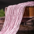 Flat silver silk thread curtain in light pink color with shimmering silver glitter finish - 1x2m / Pink