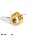 Minimalist C-shaped stainless steel ear cuff in gold with 11mm diameter and 1.6g weight - Gold Wave Texture C-Shape Ear Cuff (TE6999-G)