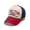 Retro color-block baseball cap with Chilton New York embroidery on white background - 56-60cm / Beige Navy Red (E)