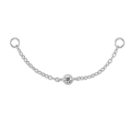 S925 Sterling Silber Ohrring Kette mit funkelndem Marquise Zirkon in Silber Finish - Platin #1