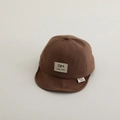 Close-up of soft-brim dark brown baby baseball cap showing detailed cotton fabric and logo - Baby 2-5 Years 50-52CM / Dark Coffee