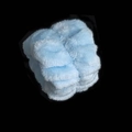 Light blue braided plush headband with soft velvet texture for a high-volume hair look - Plush Wristbands 2Pcs / Blue