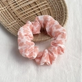 Coletero de tela con estampado floral rosa y flores naranjas en bandeja vintage - Rosa Floral