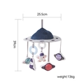 Plush space theme baby crib mobile with astronaut and rocket, blue and purple color - Astronaut Starry Sky Mobile