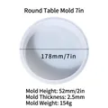 7-inch large round silicone resin mold for DIY crystal ocean art crafts 178mm diameter - Round Table Mold 7in