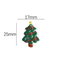 Mini Christmas tree resin charm with star, red stripes, and 25mm height dimension - Style 5-Christmas Tree