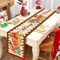Runner da tavola natalizio con omino di pan di zenzero e stampa per decorazioni festive - Stampa Omino di Pan di Zenzero Natalizio / Tre Omini di Pan di Zenzero