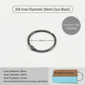35mm Gun black metal binder ring with 30mm inner diameter for loose leaf notebooks - 35# ID 30mm / Gun Black