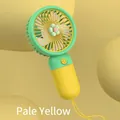 Tragbarer Mini-Handventilator in Gänsegelb mit Blumendekor und passendem Schlüsselband - Sonnenblume Gänsegelb (YM88146B)