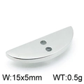 Colgante de media luna en acero inoxidable plateado para joyería DIY 15x5mm - 15*5mm(KLJ3838-Z) / Color acero