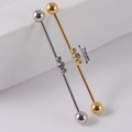 Pendientes de flores de 7mm en oro y plata con brillantes piedras de cristal claras - NO 9 Gema Única / 1.2*38*5*5mm / Color Acero