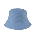 Classic light blue cotton bucket hat with flat top design for sun protection - M (56-58cm) / Sky Blue