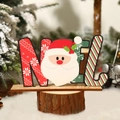 Décoration de Noël NOEL en bois avec Père Noël pour ornement de table festive - NOEL Père Noël Style A
