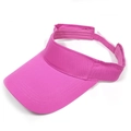 Classic magenta cotton sun visor hat with adjustable strap for outdoor sports - Rose Red