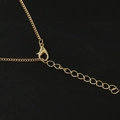 Cadena plana ajustable de acero inoxidable chapado en oro de 18K con cierre de langosta - Dorado
