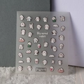 Detalle de pegatinas 5D para uñas con relieve de conejitos de dibujos animados - Estilo Conejo de Orejas Grandes (TS-262)