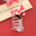 Pinza para el cabello de acetato con forma de copa de martini y silueta rosa elegante - Copa de Martini