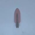 Pink leaf-shaped creaseless hair clip for makeup with a metal duckbill base - Pink