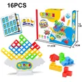 Gioco classico a blocchi Tetris con 16 pezzi colorati e 22 carte sfida per l'equilibrio - Confezione Inglese / 16PCS