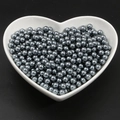 Deep grey round ABS imitation pearls in a heart-shaped bowl for DIY jewelry making - Dark Gray