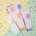 Colorful number 8 birthday candle in gradient tones with blister card packaging - Balloon Number Candles 7