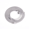 Collar minimalista de cadena plana de serpiente en acero inoxidable plateado con cierre - Cadena de Serpiente-Acero / Especificaciones: 2 Mm X 40 + 5 Cm