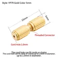 YP79 18K gold plated cylindrical screw clasp jewelry connector for pearl necklaces - YP79-5mm / Gold