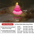 Size chart for pink Christmas tree static window clings ranging from 30x50cm to 100x165cm - S (30x50cm) / Dreamy Pink (P-SD387)