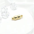 Polierter goldener Magnetverschluss für DIY-Halsketten und Armbänder auf weißem Satin - 5mm / Gold