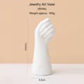 Minimalist white resin hand-shaped flower vase with modern artistic sculpture design - Small Hand Vase - White
