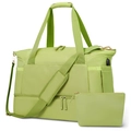 Fitness-Reisetaschen-Set in Limettengrün, wasserfest mit kleinem Organizer-Beutel - Grasgrün