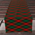 Classic red, green and black plaid Christmas table runner on wooden background - 33*183cm / ZQ04-15 (Red Green Black Plaid)