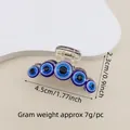 Detail of blue evil eye hair claw clip with 4.5cm length and dimensions for styling - 4.5cm 5-Round Eye Claw Clip