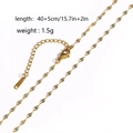 Detail of 18k gold plated stainless steel chain with adjustable clasp and size tag - Lips Chain / Gold