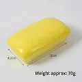 Slow rebound PU foam bread toy in yellow, size 15x8.2cm, weighing 70g for stress relief - Rectangular Yellow Bread