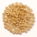 Golden flower-shaped CCB spacer beads for handmade DIY jewelry and bracelet making - Gold