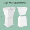 Large white square bouquet holder floral tool made of lightweight plastic - Square Base White (Large)