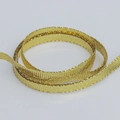 Cinta metálica dorada plana con textura de espiga para regalos y manualidades de DIY - 0,3 cm de ancho * 20 yardas / Dorado