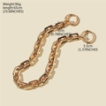 Golden chunky chain strap detail with circular spring clasps and 65cm length specifications - 65cm/96g / BS-55 Gold