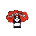 Individuelle Emaille-Anstecknadel mit Pandabär und Pandamonium-Sprechblase - Panda Wolke