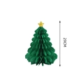 Green 29cm honeycomb paper Christmas tree centerpiece with a golden glitter star top - Multi-layered Christmas Tree / 29CM / Green